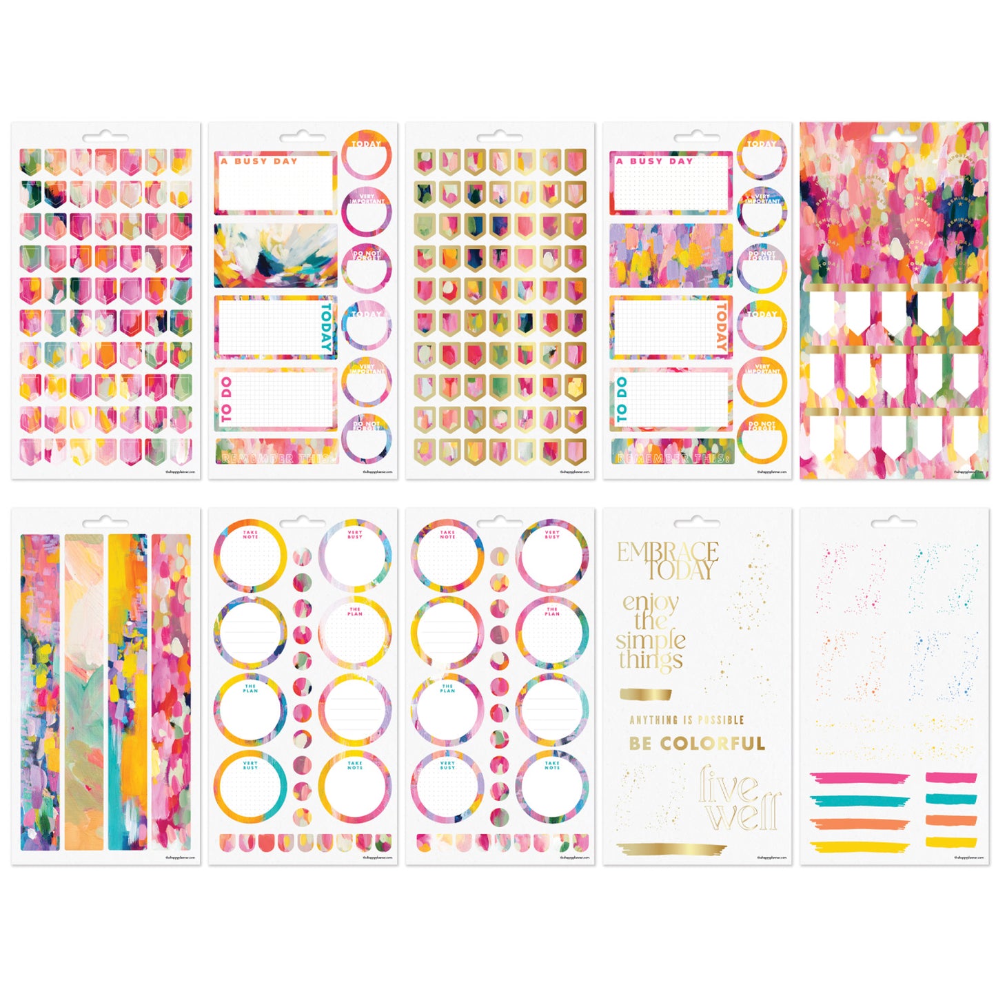 Happy Planner - Sticker Pack - Bright & Brushy