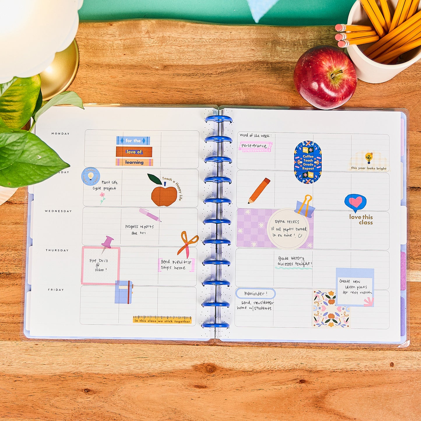 Happy Planner - Planner Big (12 meses no fechado) - Heart Work Teacher