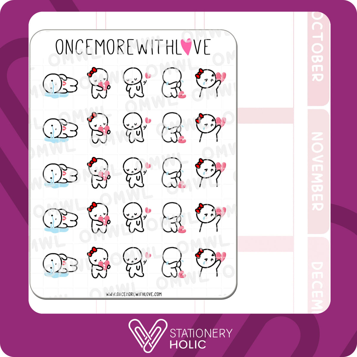 Once More With Love - Stickers - Heartbreak Munchkin