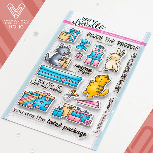 Heffy Doodle - Sellos 4 x 6  - Wrapped With Love