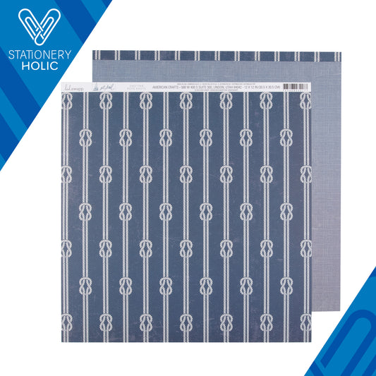 Heidi Swapp - Hoja de Papel 12 x 12 - Set Sail - Rope Knots