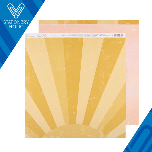 Heidi Swapp - Hoja de Papel 12 x 12 - Set Sail - Sun