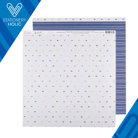 Heidi Swapp - Hoja de Papel 12 x 12 - Set Sail - Tiny Flags