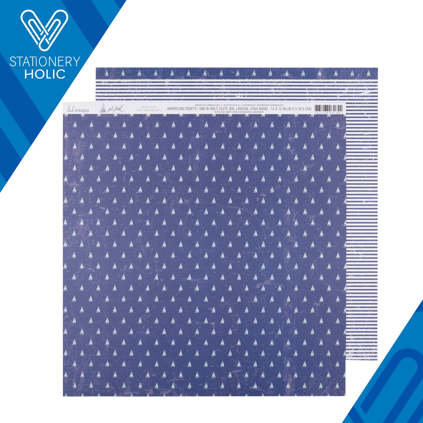 Heidi Swapp - Hoja de Papel 12 x 12 - Set Sail - Tiny Sailboats