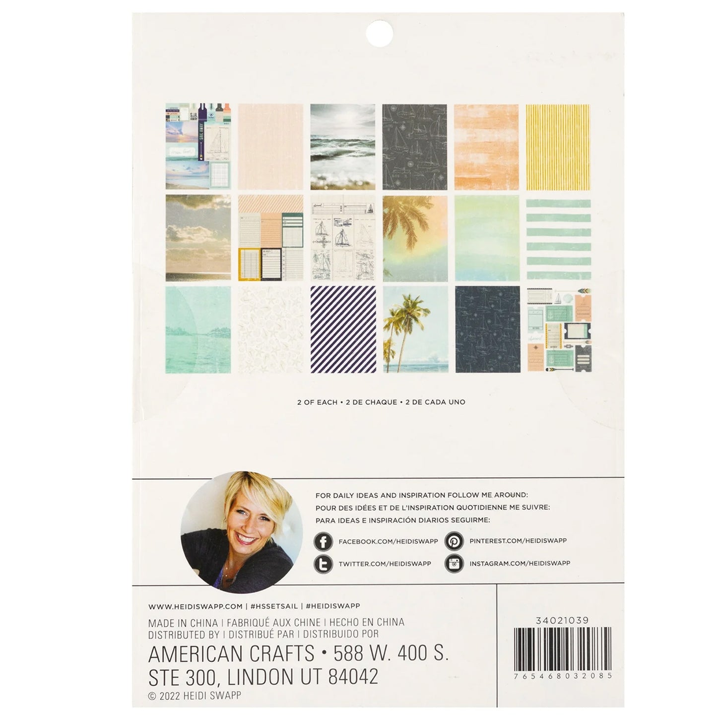 Heidi Swapp - Bloc Papel 6 x 8 - Set Sail