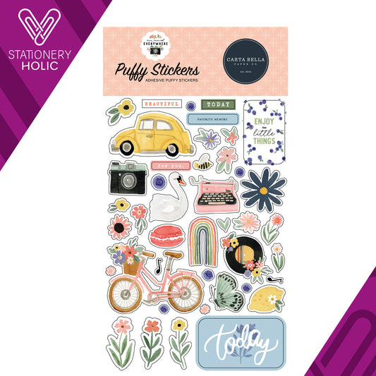 Echo Park - Puffy Stickers - Here, There and Everywhere