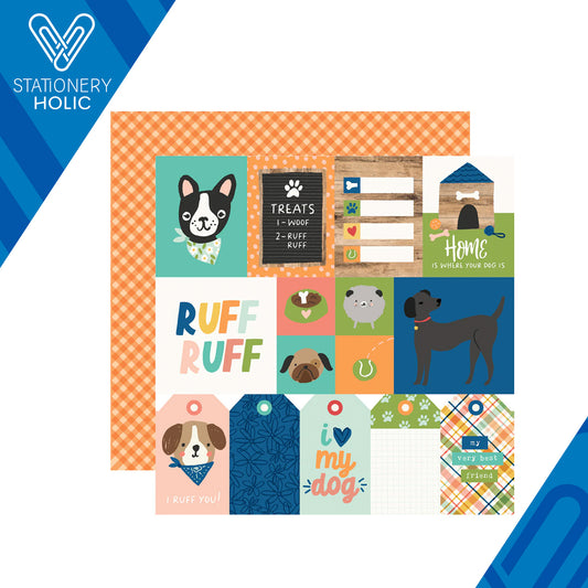 Simple Stories - Hoja Papel 12 x 12 - Fur Baby Dog - Elements 1