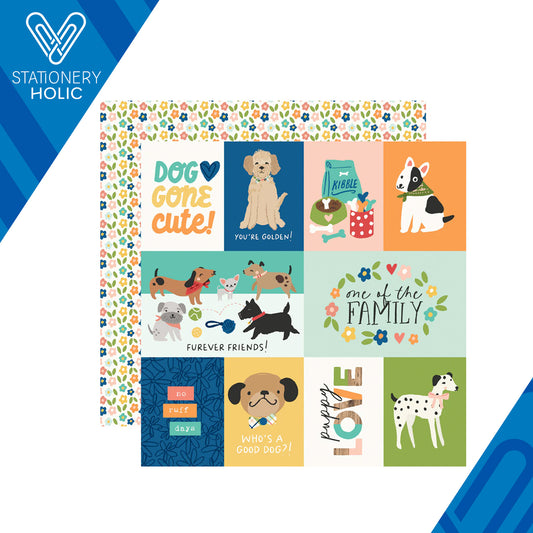 Simple Stories - Hoja Papel 12 x 12 - Fur Baby Dog - Elements 2