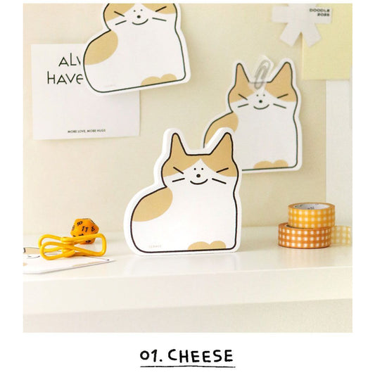 Iconic - Memo Pad - Doodle Cat Cheese