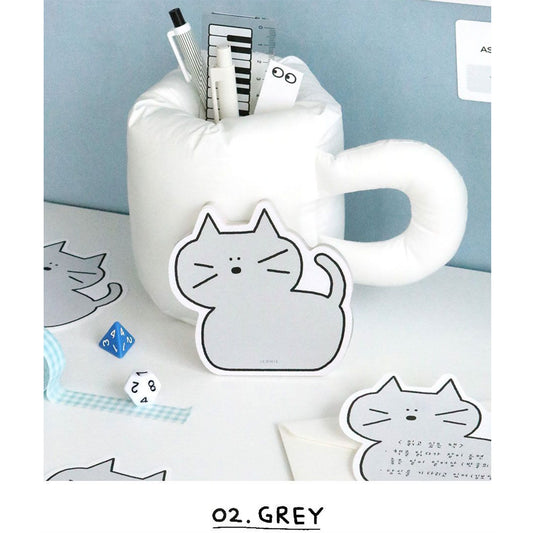 Iconic - Memo Pad - Doodle Cat Grey