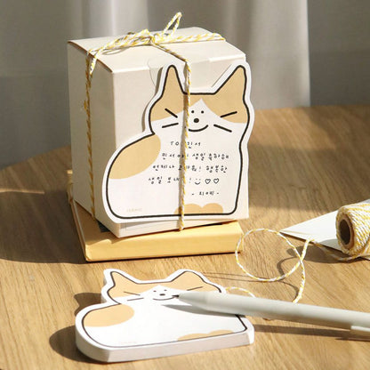 Iconic - Memo Pad - Doodle Cat Cheese