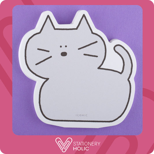Iconic - Memo Pad - Doodle Cat Grey