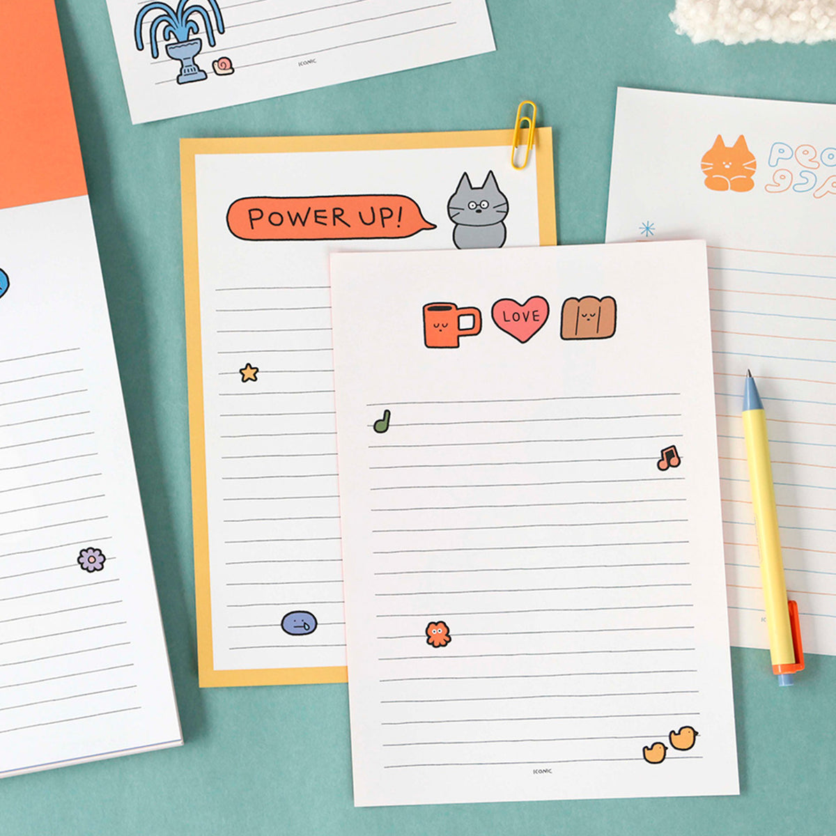 Iconic - Pad Para Cartas - Doodle Cream Yellow