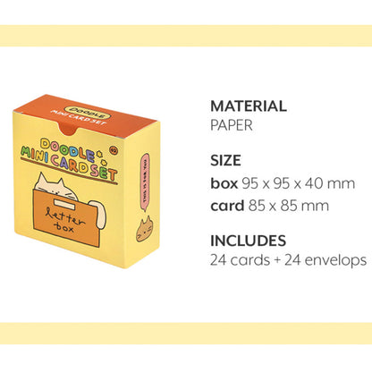 Iconic - Set de Tarjetitas Mini - Doodle Cream Yellow