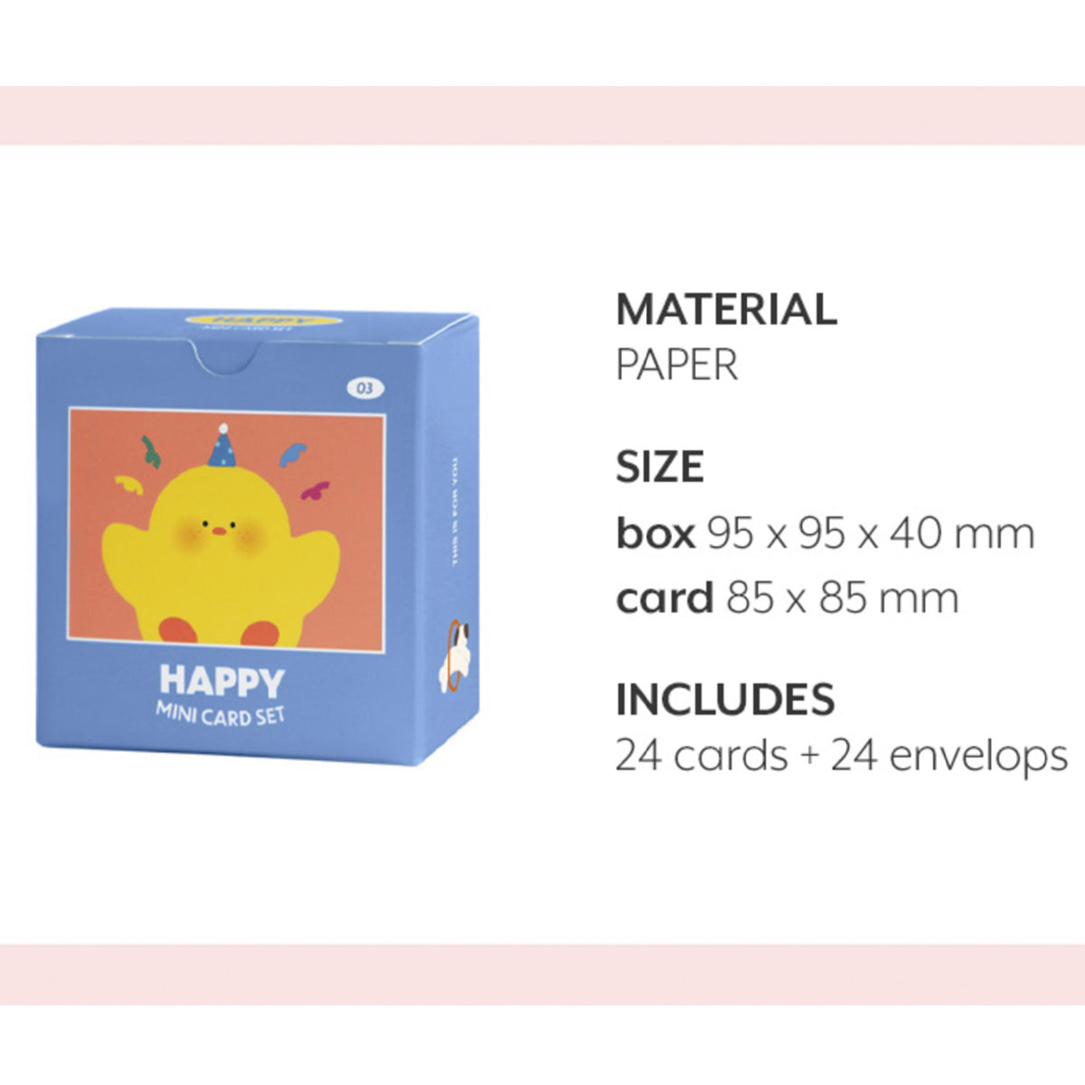 Iconic - Set de Tarjetitas Mini - Happy