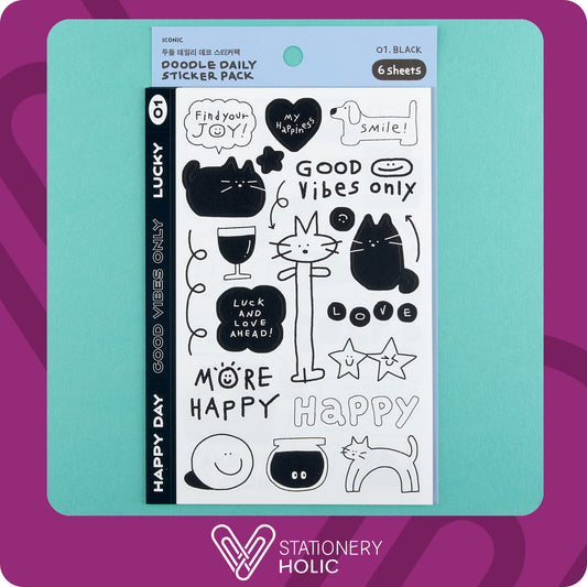 Iconic - Sticker Pack - Doodles Black