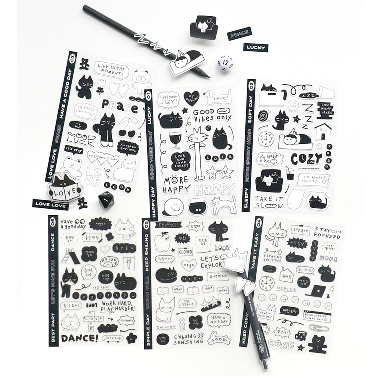 Iconic - Sticker Pack - Doodles Black