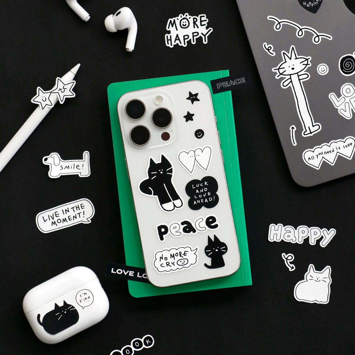 Iconic - Sticker Pack - Doodles Black