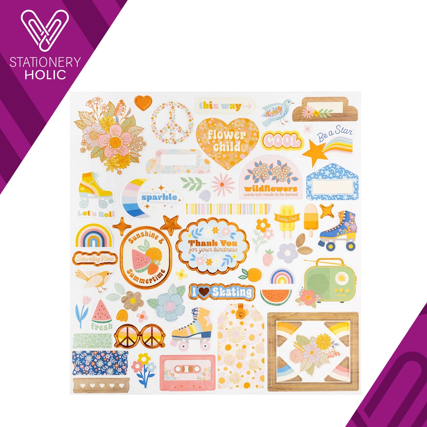 Jen Hadfield - Foam Stickers 12 x 12 - Flower Child