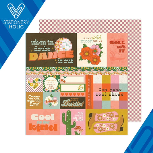 Jen Hadfield - Hoja de Papel 12 x 12 - Groovy Darlin - Dance