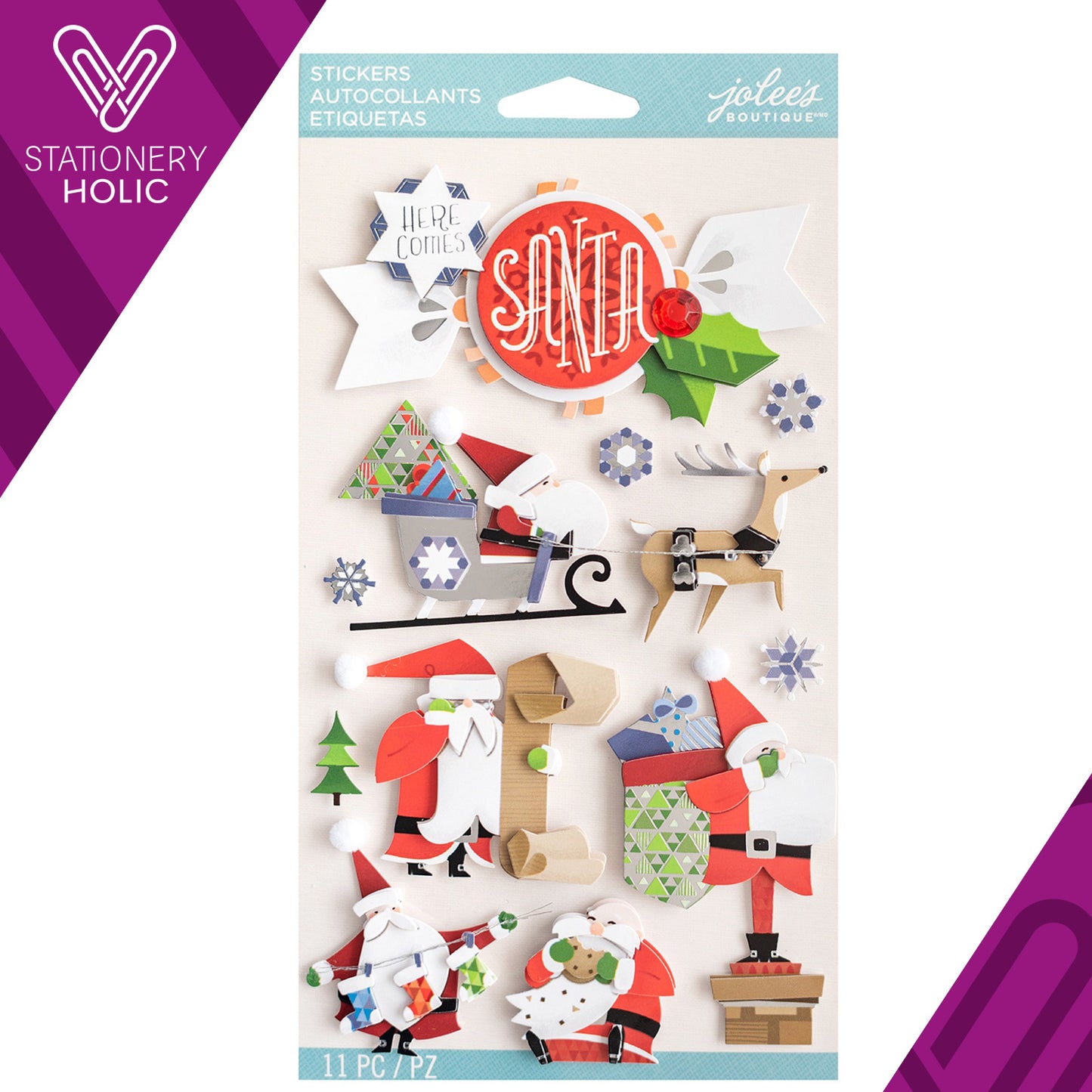 Jolee's Boutique - Stickers 3D - Santa