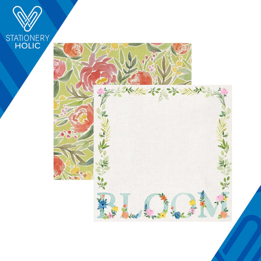 K&Company - Hoja de Papel 12 x 12 - Antique Garden - Bloom
