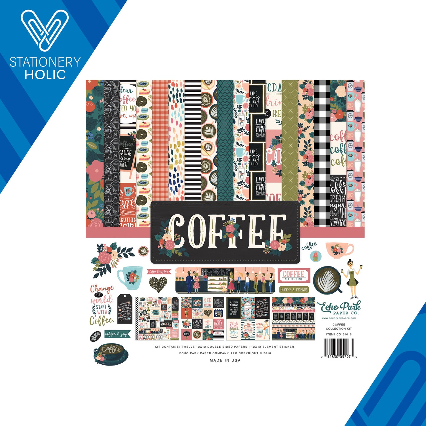 Echo Park - Coleccion 12 x 12 - Coffee