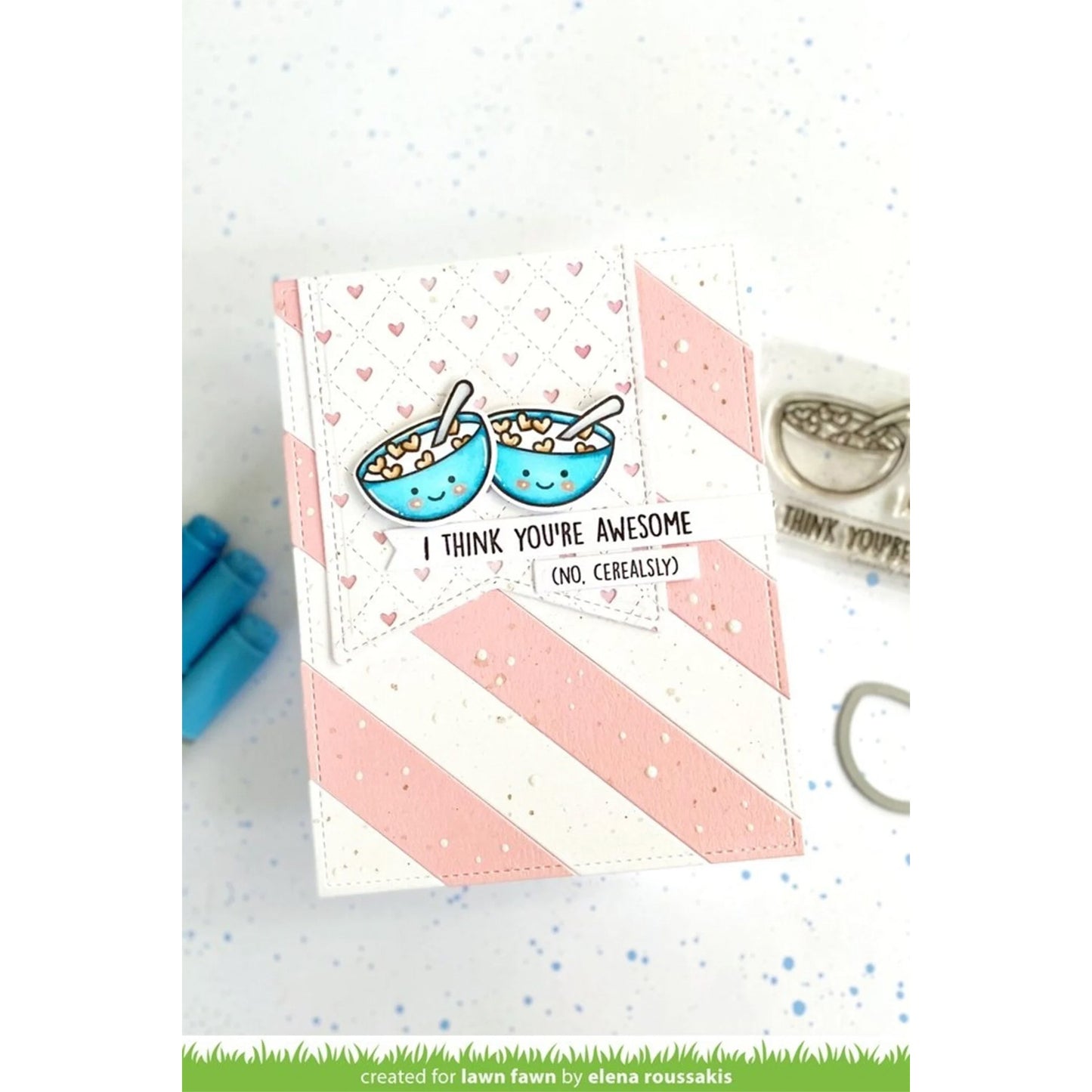 Lawn Fawn - Sellos 2 x 3 - Cerealsly Awesome