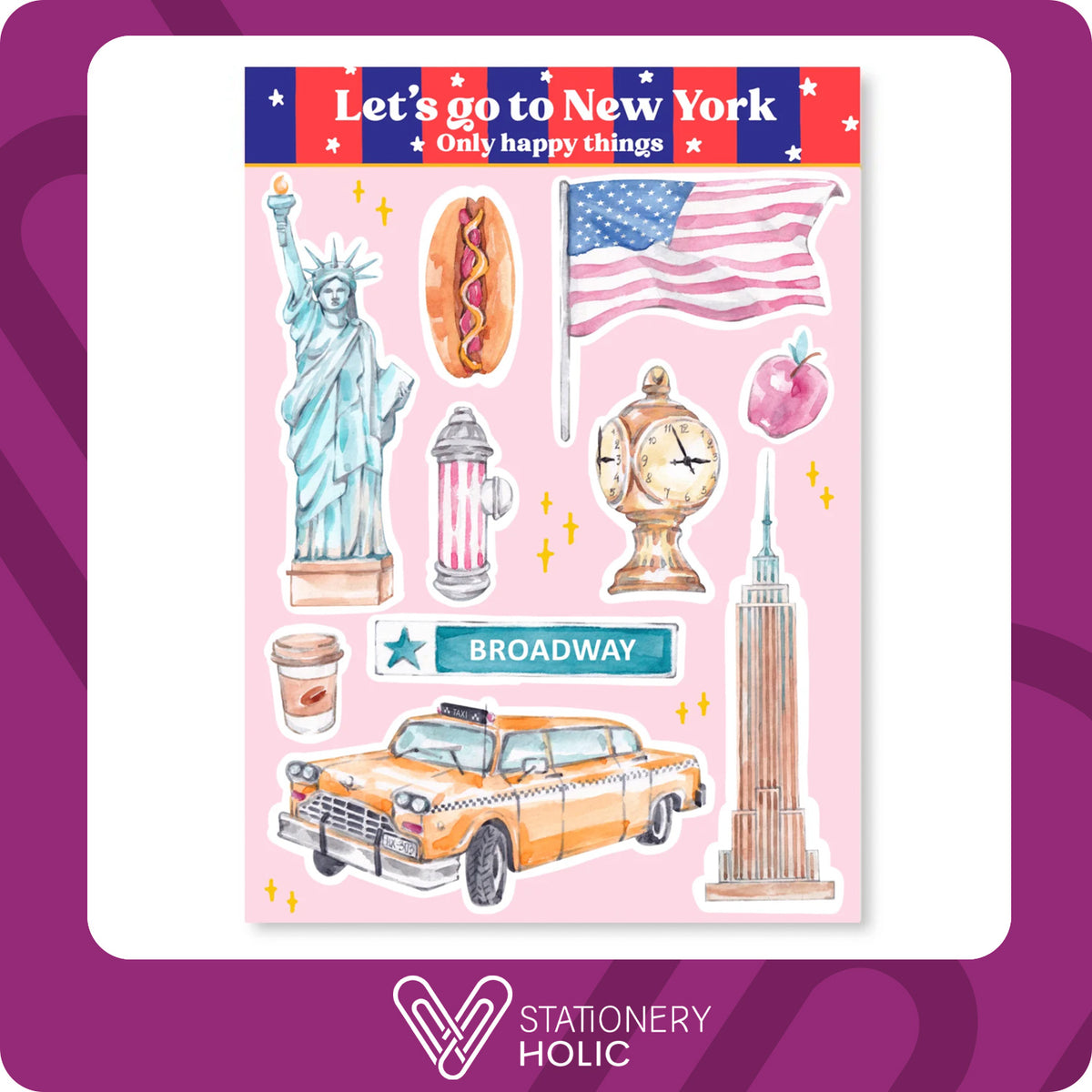 Only Happy Things - Stickers - Let's Go To New York