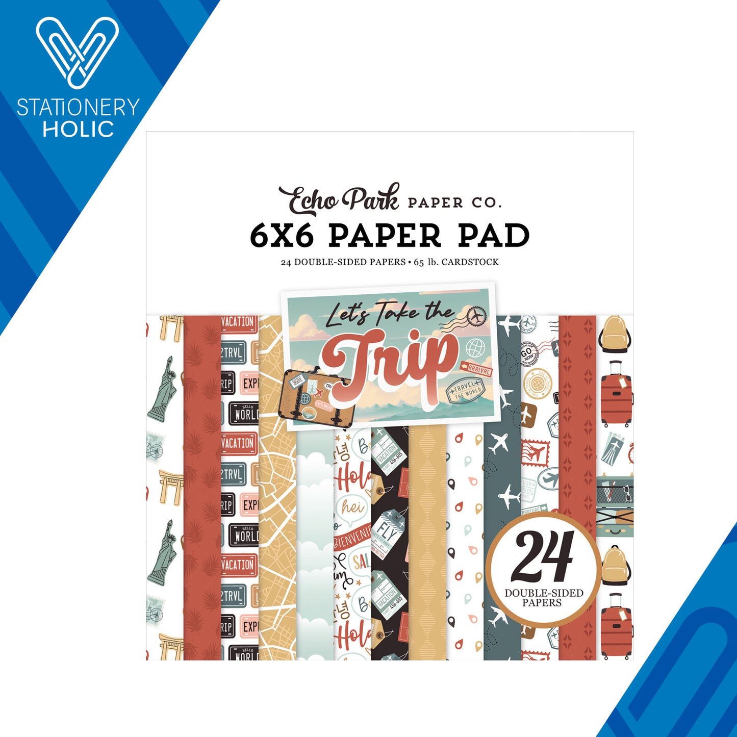 Echo Park - Bloc Papel 6 x 6 - Let's Take The Trip