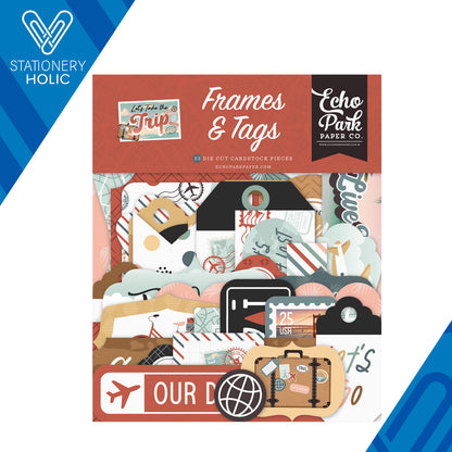 Echo Park - Ephemera Frames & Tags - Let's Take The Trip