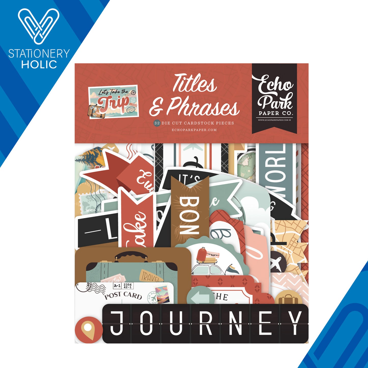 Echo Park - Ephemera Titles & Phrases - Let's Take The Trip