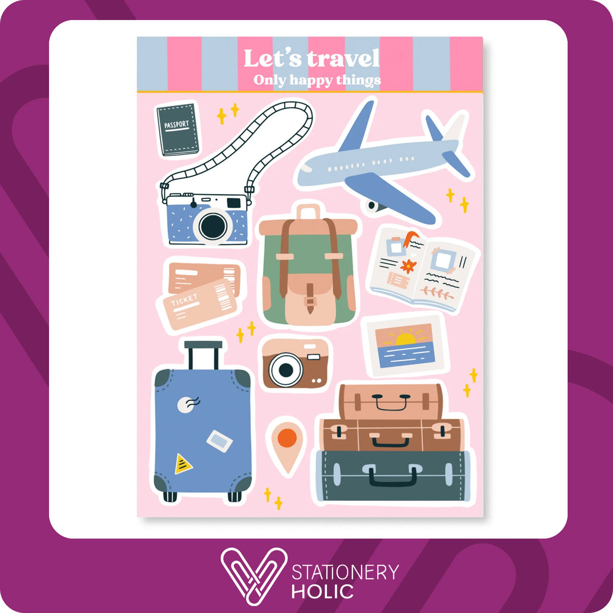 Only Happy Things - Stickers - Let's Travel