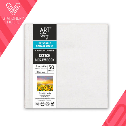 Little Birdie - Sketch & Draw Book 6 x 6" - Canvas Cover
