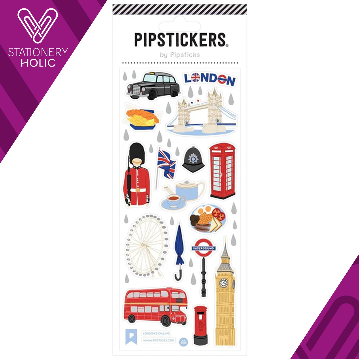 Pipsticks - Stickers 3x7" - London's Calling