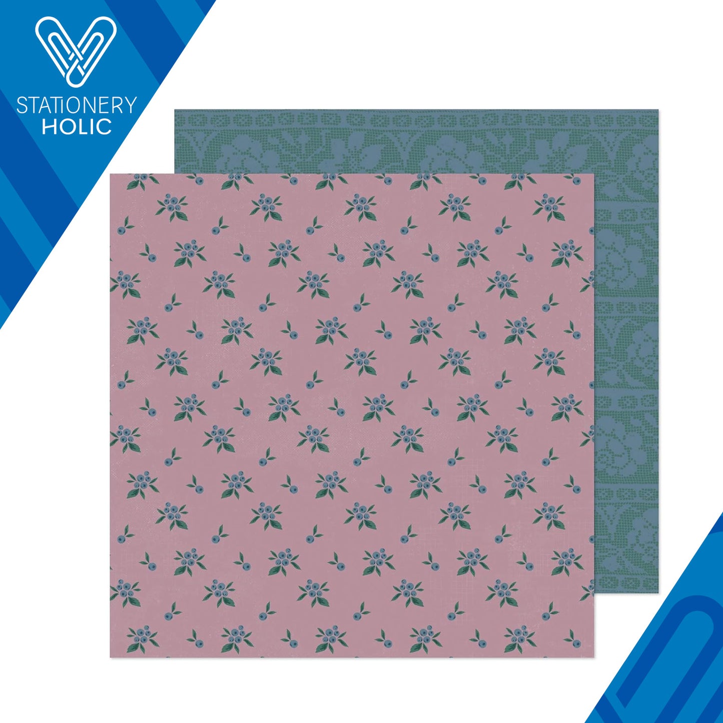 Maggie Holmes - Hoja de Papel 12 x 12 - Market Square - Very Berry