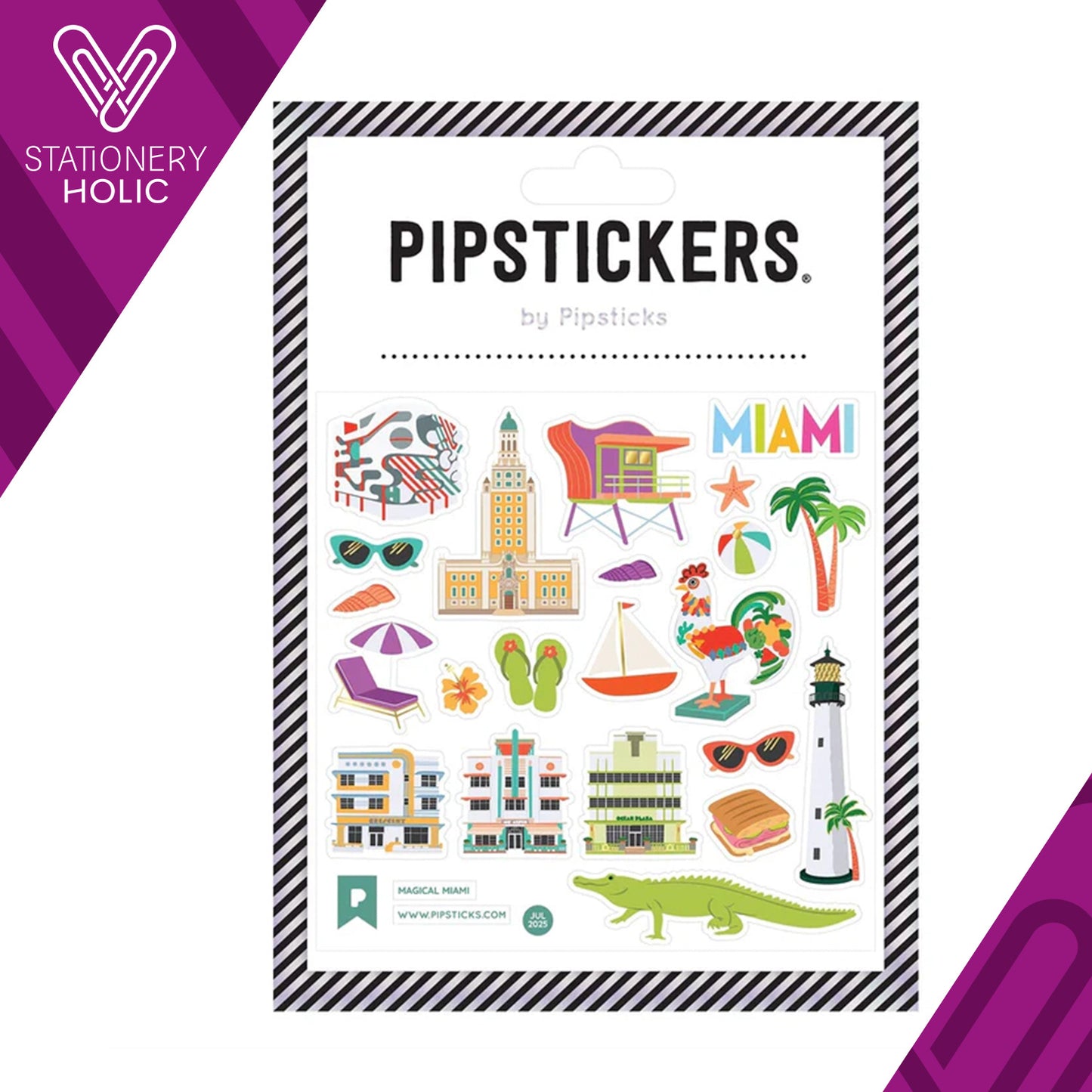 Pipsticks - Stickers 4x4" - Magical Miami