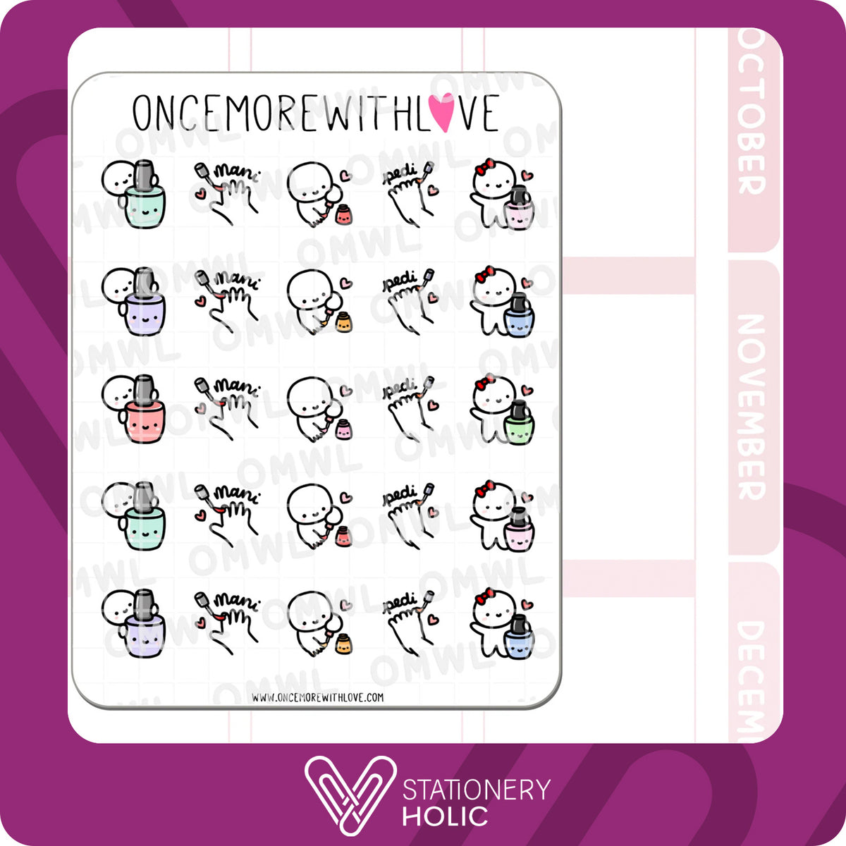 Once More With Love - Stickers - Mani Pedi