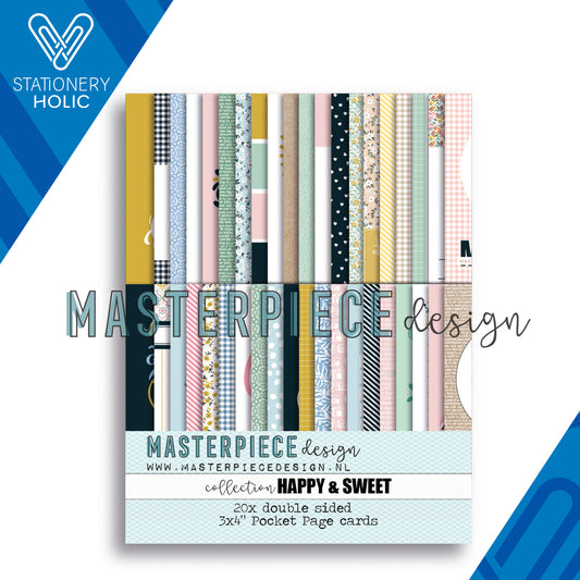 Masterpiece - Bloc Journaling Cards 3 x 4 - Happy & Sweet