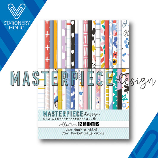 Masterpiece - Bloc Journaling Cards 3 x 4 - 12 Months