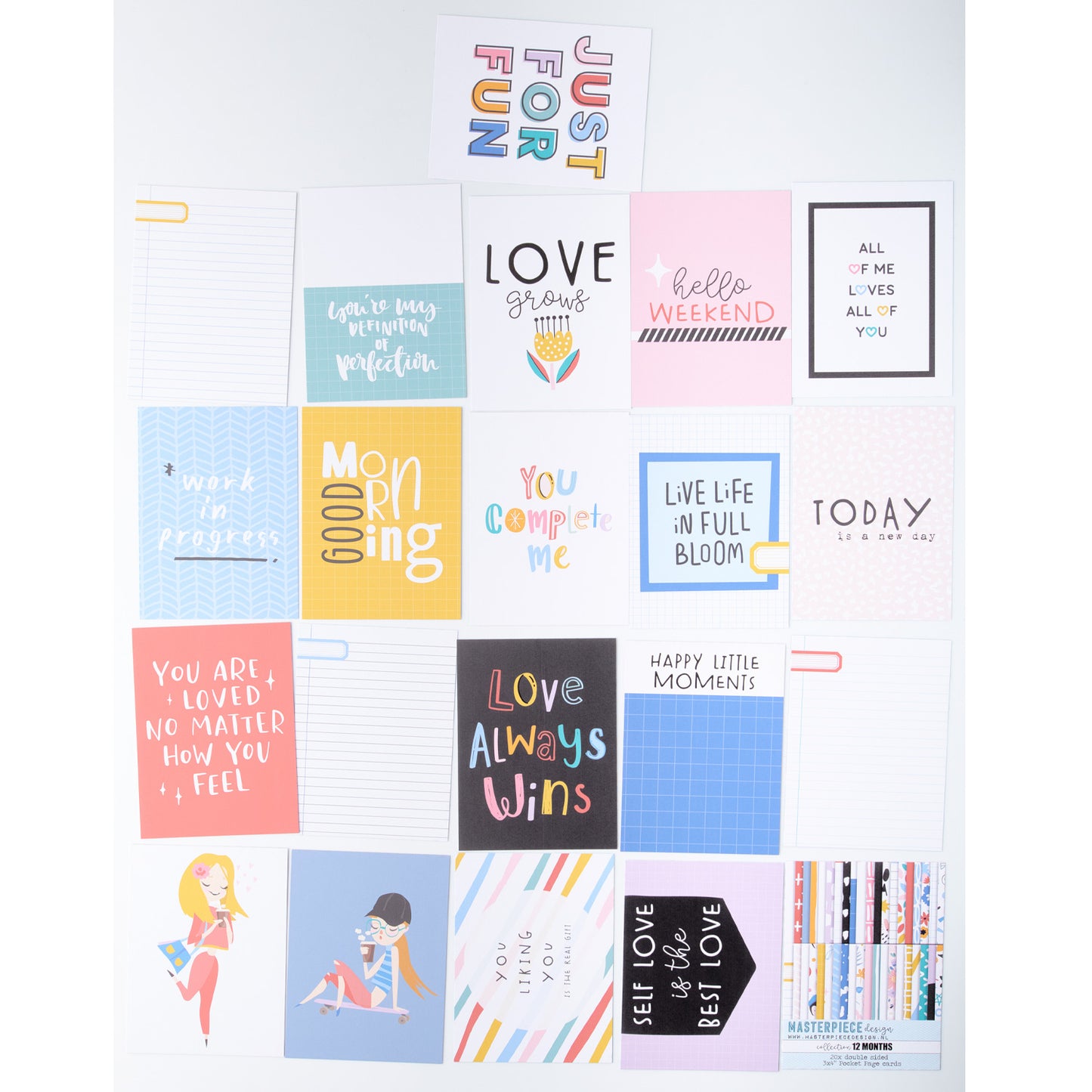 Masterpiece - Bloc Journaling Cards 3 x 4 - 12 Months