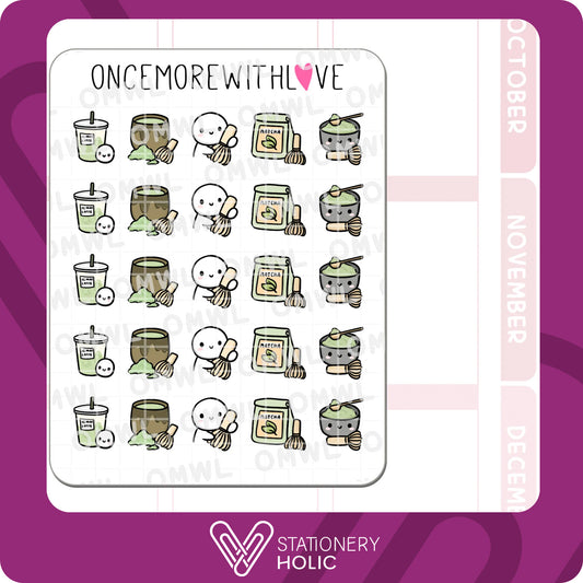 Once More With Love - Stickers - Matcha Drinks