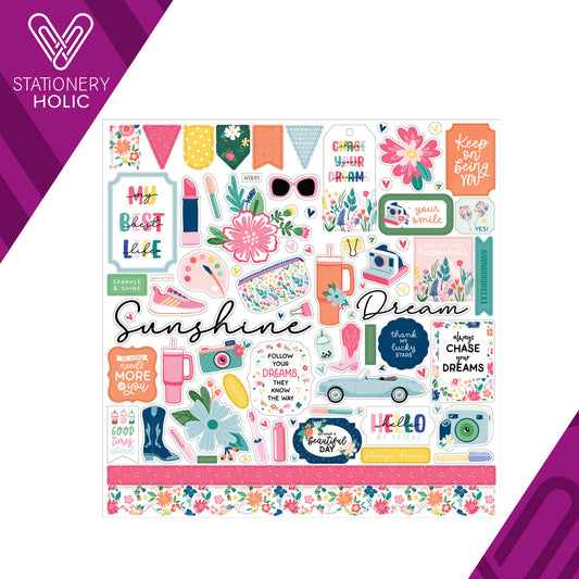 Echo Park - Hoja de Stickers 12 x 12 - My Best Life