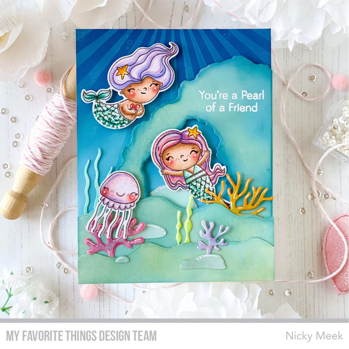 My Favorite Things - Sellos 4 x 8 - Mermaid For Each Other