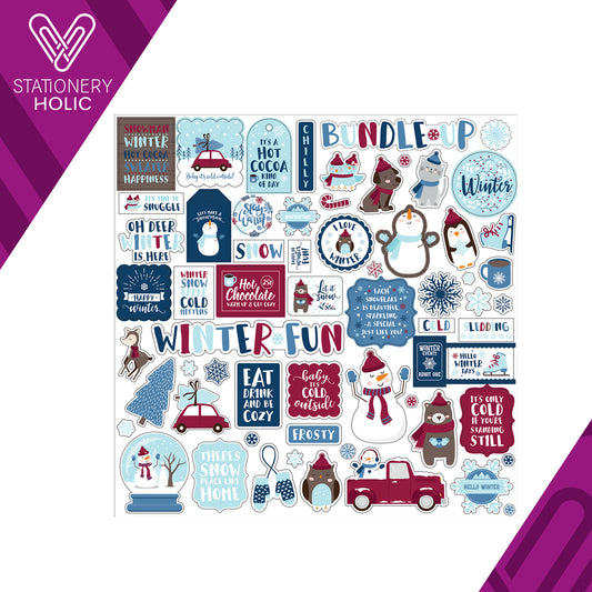 Echo Park - Hoja de Stickers 12 x 12 - My Favorite Winter