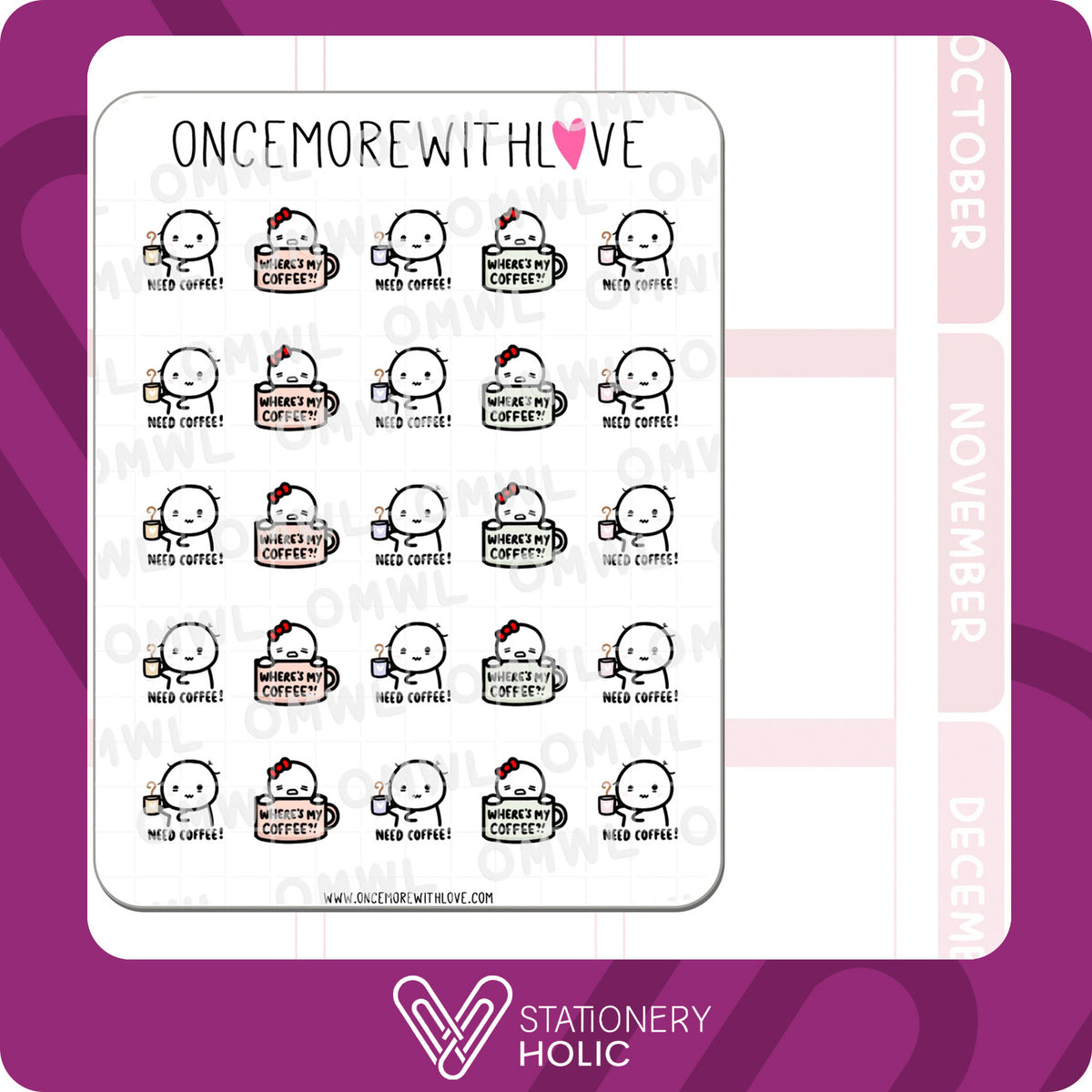 Once More With Love - Stickers - Need Coffee