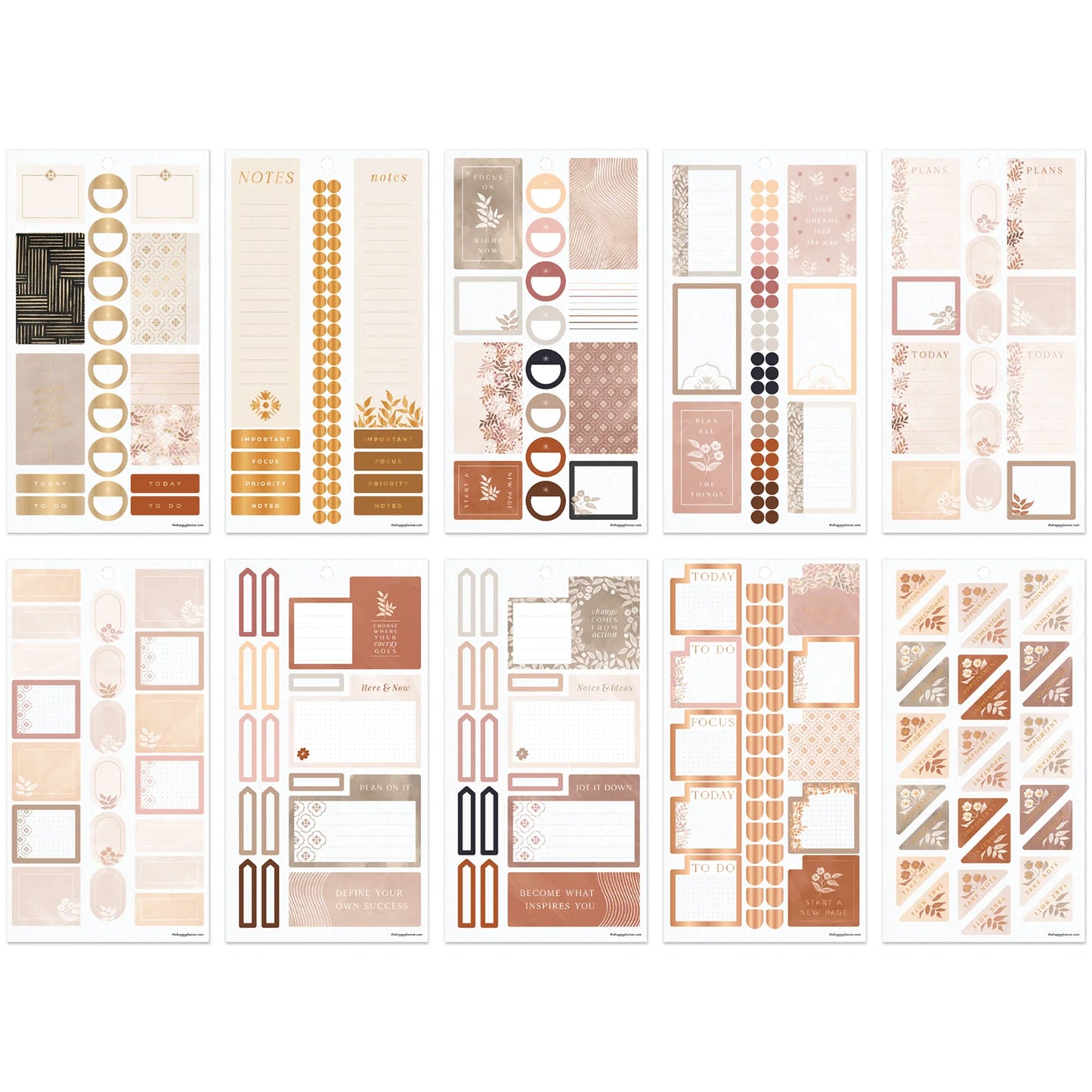 Happy Planner - Sticker Book - Neutral Noir