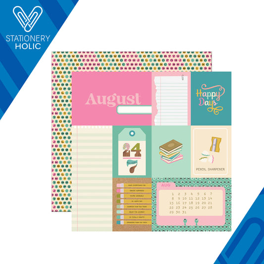 Simple Stories - Hoja Papel 12 x 12 - Noteworthy - August