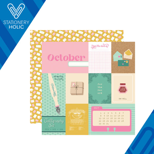 Simple Stories - Hoja Papel 12 x 12 - Noteworthy - October