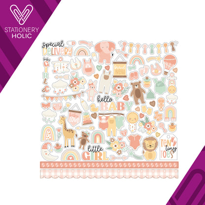 Echo Park - Hoja de Stickers 12 x 12 - Our Baby Girl